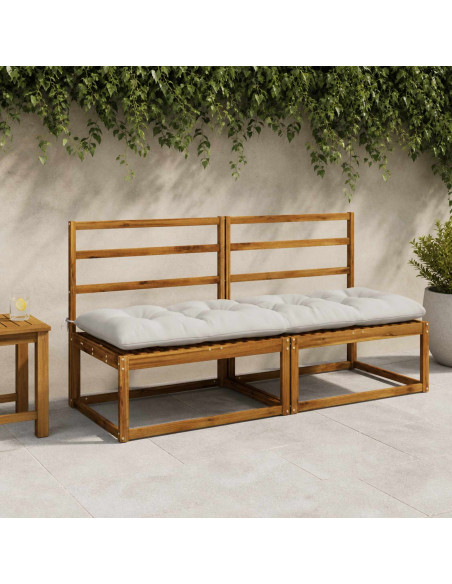 Cuscini per Panchina VIANEN 2 pz 100% Poliestere Bianco