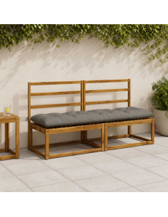 Cuscini per Panchina VIANEN 2 pz 100% Poliestere Grigio