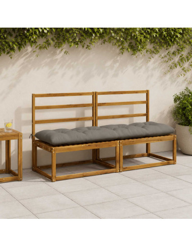 Cuscini per Panchina VIANEN 2 pz 100% Poliestere Grigio