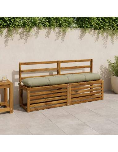 Cuscini per Panchina VIANEN 2 pz 100% Poliestere Verde chiaro