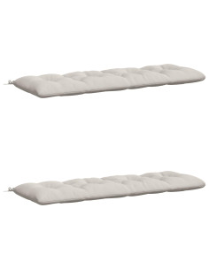 Cuscini per Panchina VIANEN 2 pz 100% Poliestere Bianco 2