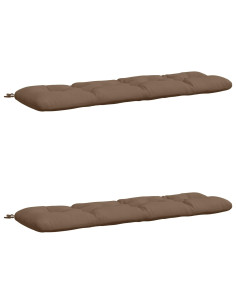 Cuscini per Panchina VIANEN 2 pz 100% Poliestere Tortora 2