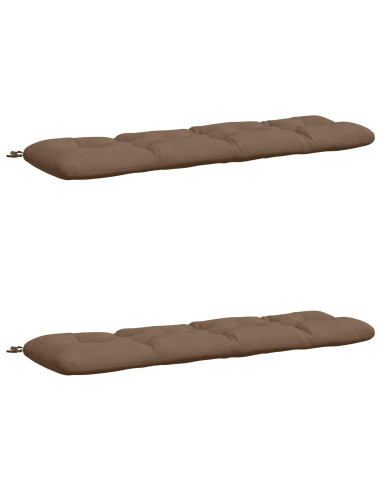 Cuscini per Panchina VIANEN 2 pz 100% Poliestere Tortora