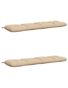 Cuscini per Panchina VIANEN 2 pz 100% Poliestere Crema 2