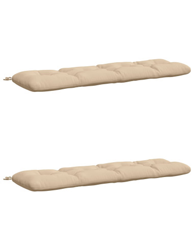 Cuscini per Panchina VIANEN 2 pz 100% Poliestere Crema