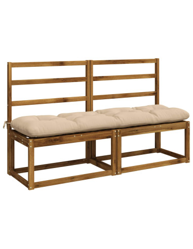 Cuscini per Panchina VIANEN 2 pz 100% Poliestere Crema