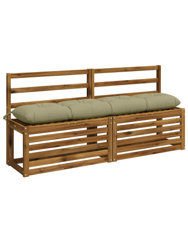 Cuscini per Panchina VIANEN 2 pz 100% Poliestere Verde chiaro
