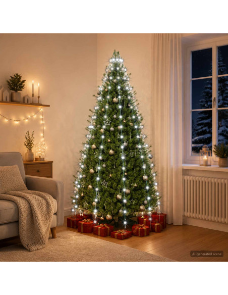 Ghirlande luminose per alberi di Natale Verde 180 cm PVC