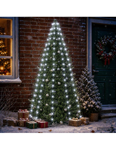Ghirlande luminose per alberi di Natale Verde 210 cm PVC