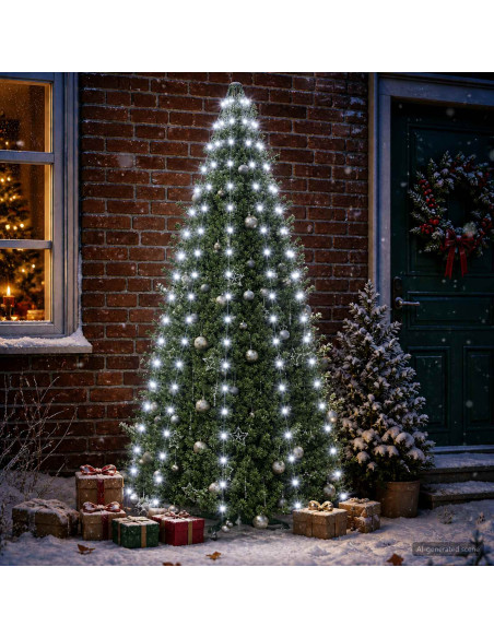 Ghirlande luminose per alberi di Natale Verde 210 cm PVC
