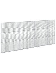 Gabione con Filo da 5 mm e Rete da 5x2,5 cm 350x10x150 cm 2