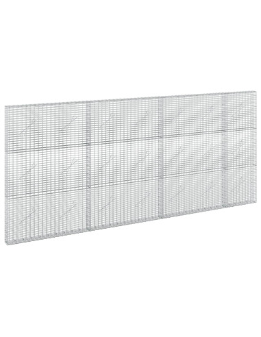 Gabione con Filo da 5 mm e Rete da 5x2,5 cm 350x10x150 cm