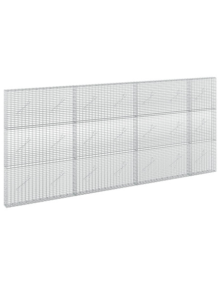Gabione con Filo da 5 mm e Rete da 5x2,5 cm 350x10x150 cm