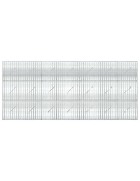 Gabione con Filo da 5 mm e Rete da 5x2,5 cm 350x10x150 cm