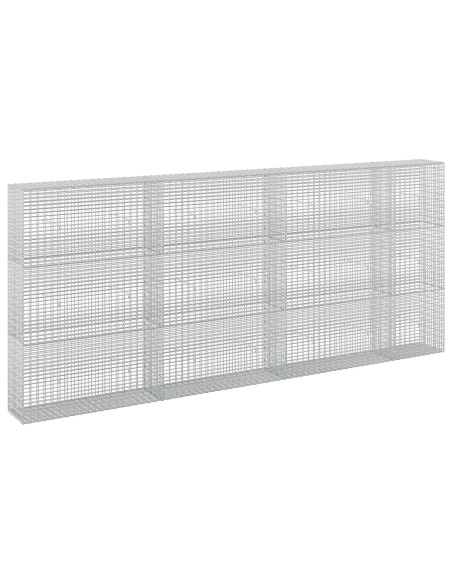 Gabione con Filo da 5 mm e Rete da 5x2,5 cm 350x30x150 cm