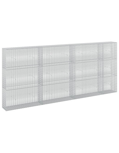 Gabione con Filo da 5 mm e Rete da 5x2,5 cm 350x30x150 cm
