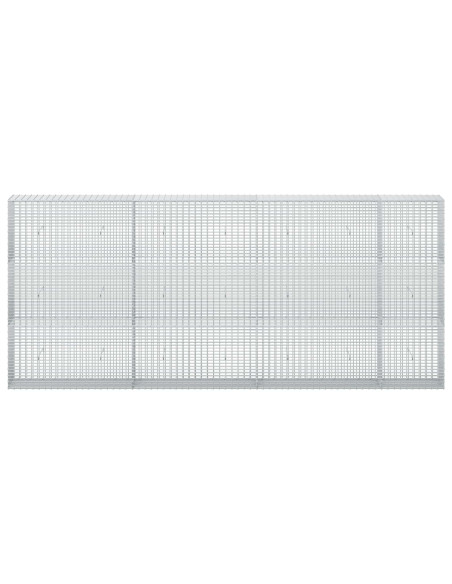 Gabione con Filo da 5 mm e Rete da 5x2,5 cm 350x30x150 cm