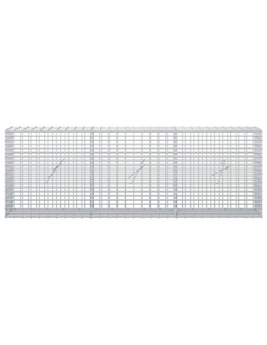 Gabione con Filo da 5 mm e Rete da 5x2,5 cm 150x20x50 cm