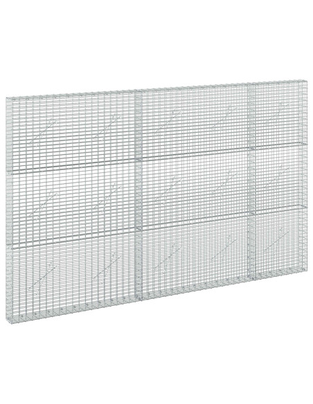 Gabione con Filo da 5 mm e Rete da 5x2,5 cm 250x10x150 cm
