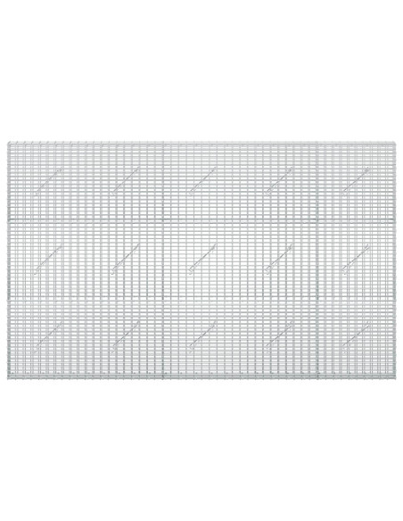 Gabione con Filo da 5 mm e Rete da 5x2,5 cm 250x10x150 cm