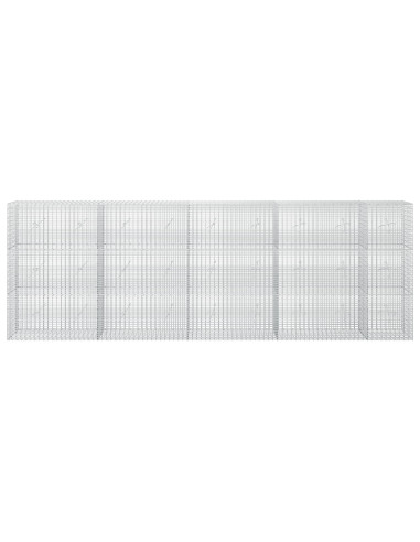 Gabione con Filo da 5 mm e Rete da 5x2,5 cm 450x20x150 cm
