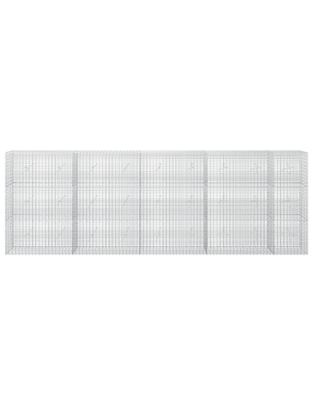 Gabione con Filo da 5 mm e Rete da 5x2,5 cm 450x20x150 cm