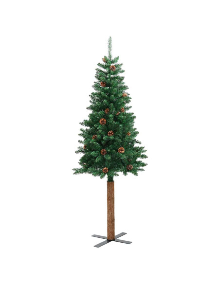 Albero di Natale snodato con 300 LED con supporto Verde 210 cm