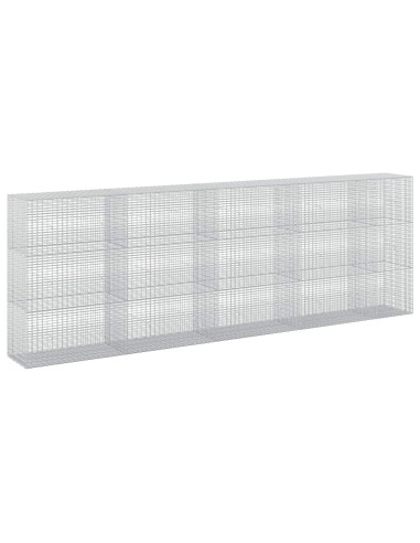 Gabione con Filo da 5 mm e Rete da 5x2,5 cm 450x50x150 cm