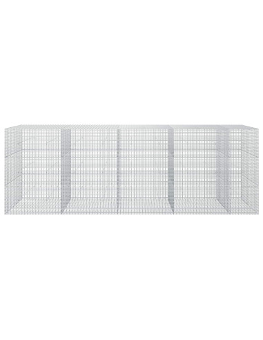 Gabione con Filo da 5 mm e Rete da 5x2,5 cm 450x50x150 cm