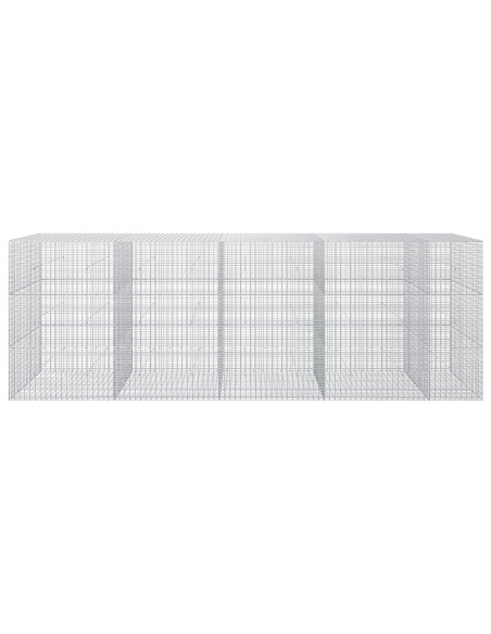 Gabione con Filo da 5 mm e Rete da 5x2,5 cm 450x50x150 cm