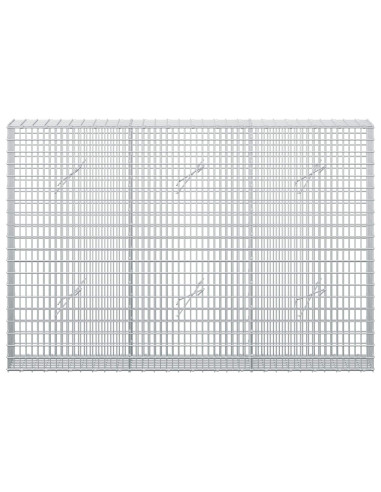Gabione con Filo da 5 mm e Rete da 5x2,5 cm 150x20x100 cm