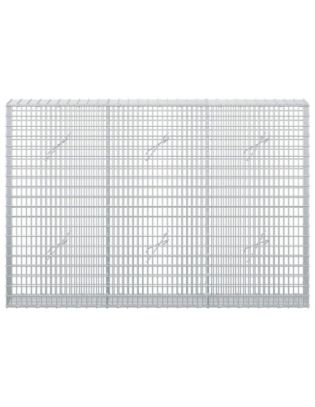 Gabione con Filo da 5 mm e Rete da 5x2,5 cm 150x20x100 cm