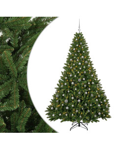 Albero di Natale artificiale verde chiaro con palline 300 cm