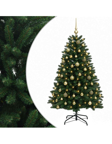 Albero di Natale artificiale verde medio con palline 120 cm