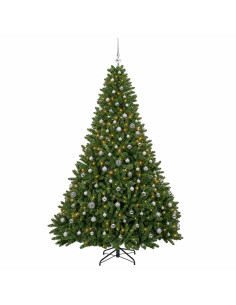 Albero di Natale artificiale verde chiaro con palline 300 cm 2