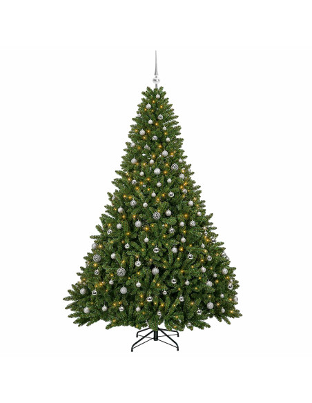 Albero di Natale artificiale verde chiaro con palline 300 cm