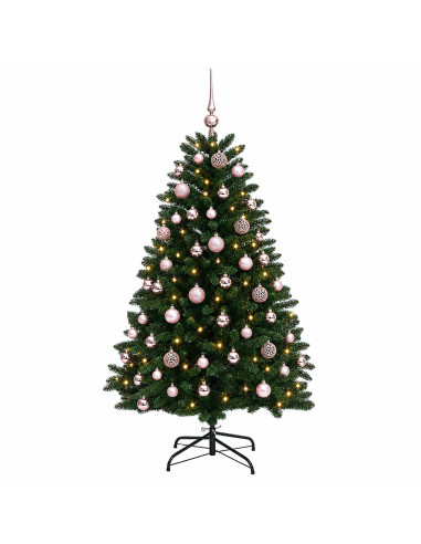 Albero di Natale artificiale verde medio con palline 120 cm