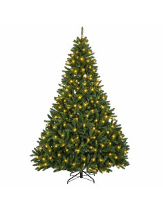 Albero di Natale Artificiale con Rami Pieghevoli 240 cm 300 LED 2