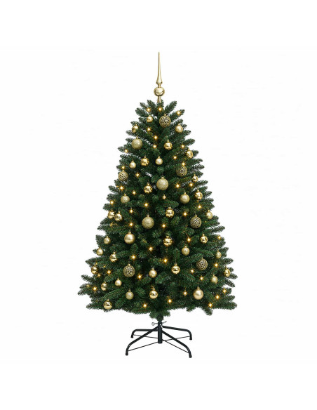 Albero di Natale artificiale verde medio con palline 120 cm