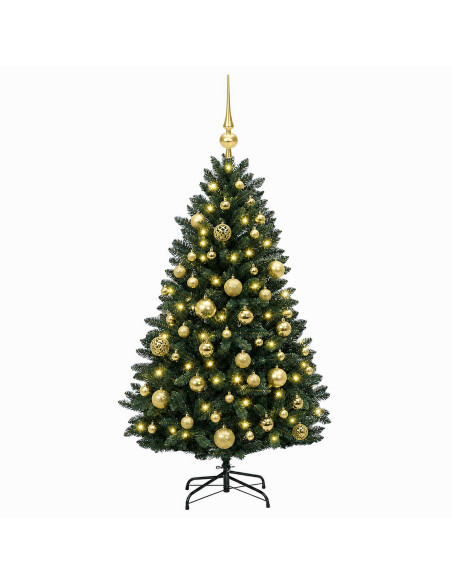 Albero di Natale artificiale verde scuro con palline 120 cm