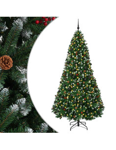 Albero di Natale artificiale verde con palline 300 cm 600 LED