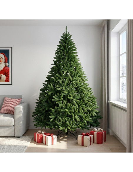 Albero di Natale Artificiale con Rami Pieghevoli 210 cm PVC