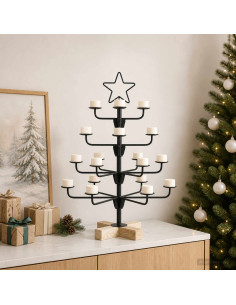 Albero di Natale in Metallo con Supporto KUOPIO 60 cm Acciaio