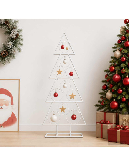 Albero di Natale in metallo con supporto KUOPIO 90 cm Acciaio