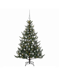 Albero di Natale artificiale con palline 120 cm 150 LED 2