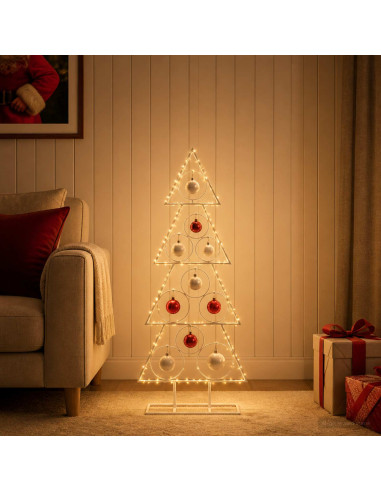 Albero di Natale in metallo con supporto KUOPIO 90 cm Acciaio