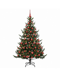 Albero di Natale artificiale con palline 180 cm 300 LED 2