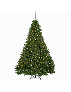 Albero di Natale artificiale verde chiaro con palline 300 cm 2