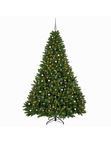 Albero di Natale artificiale verde chiaro con palline 300 cm