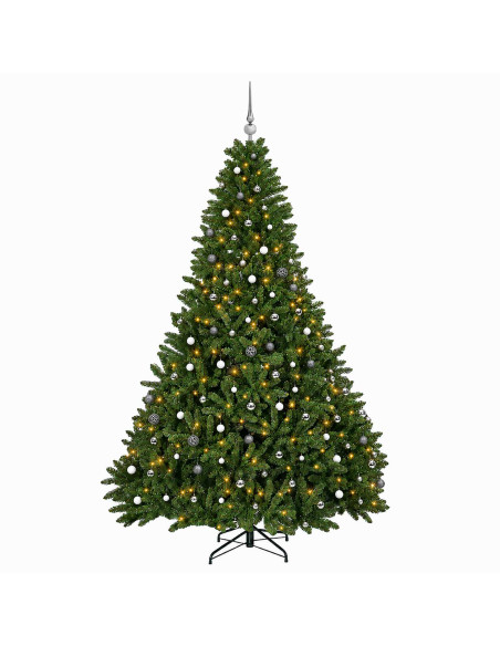 Albero di Natale artificiale verde chiaro con palline 300 cm
